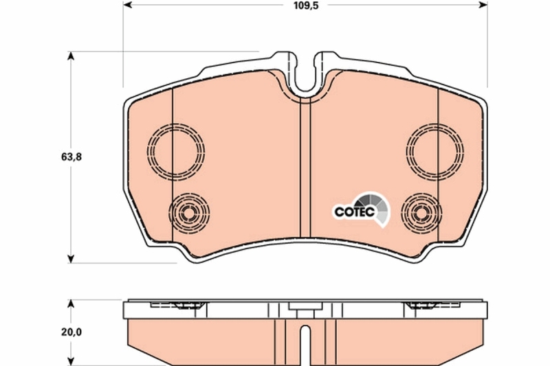 TRW Brake Pad Set, disc brake COTEC