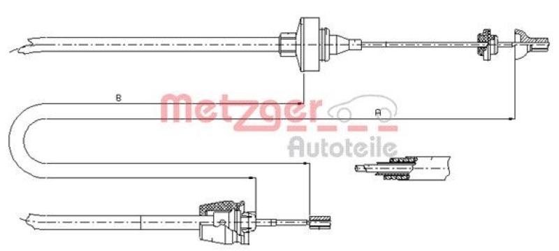 METZGER Cable Pull, clutch control