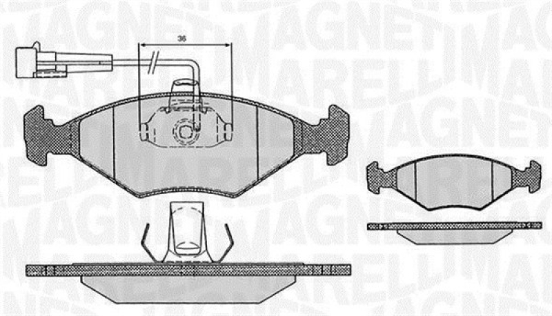 MAGNETI MARELLI Brake Pad Set, disc brake