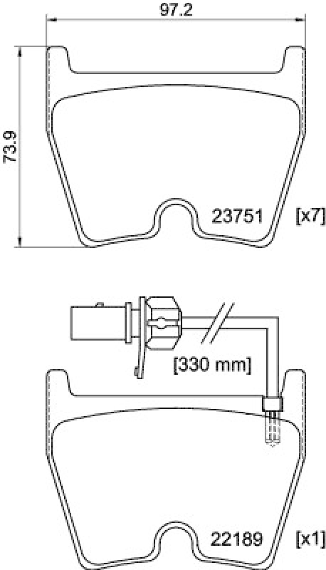 HELLA Brake Pad Set, disc brake