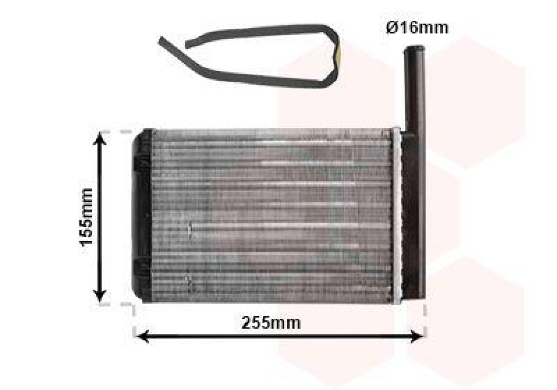 VAN WEZEL Heat Exchanger, interior heating