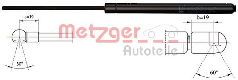 METZGER Gas Spring, boot-/cargo area