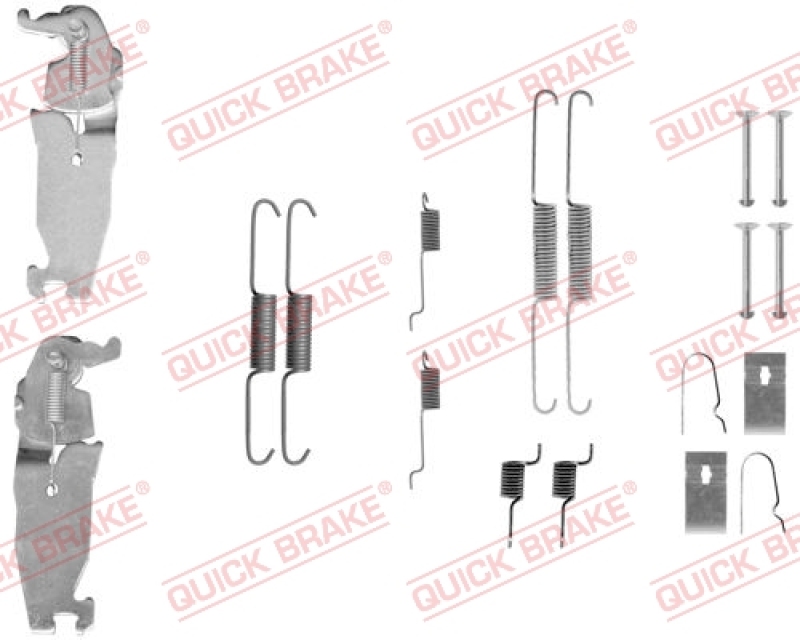 QUICK BRAKE Zubehörsatz Bremsbacken Trommelbremse Montagesatz