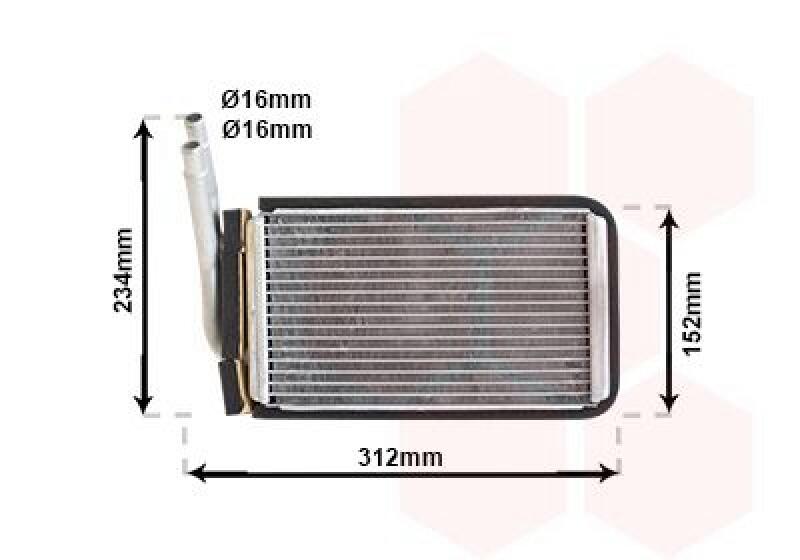 VAN WEZEL Heat Exchanger, interior heating