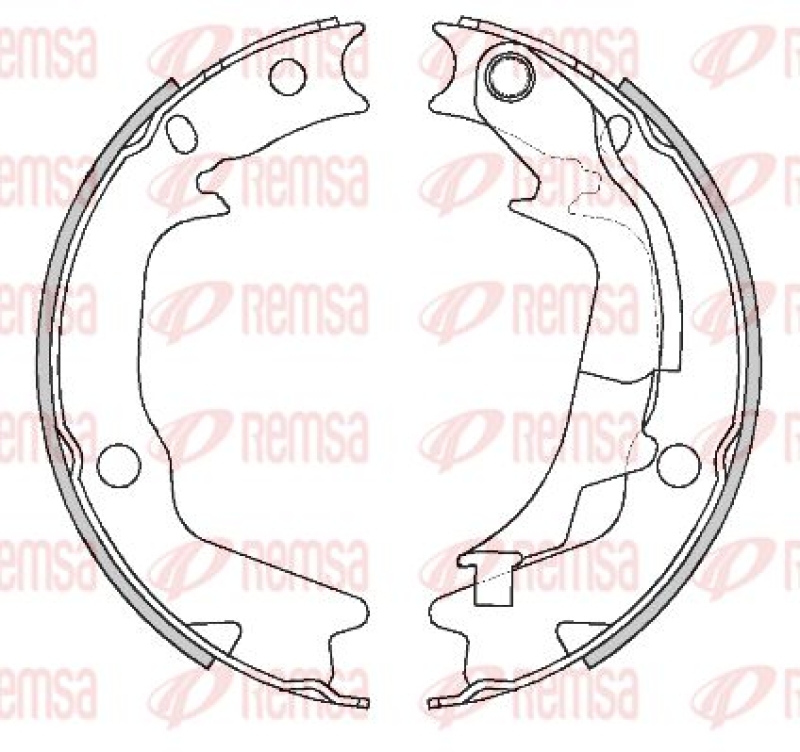 REMSA Brake Shoe Set, parking brake