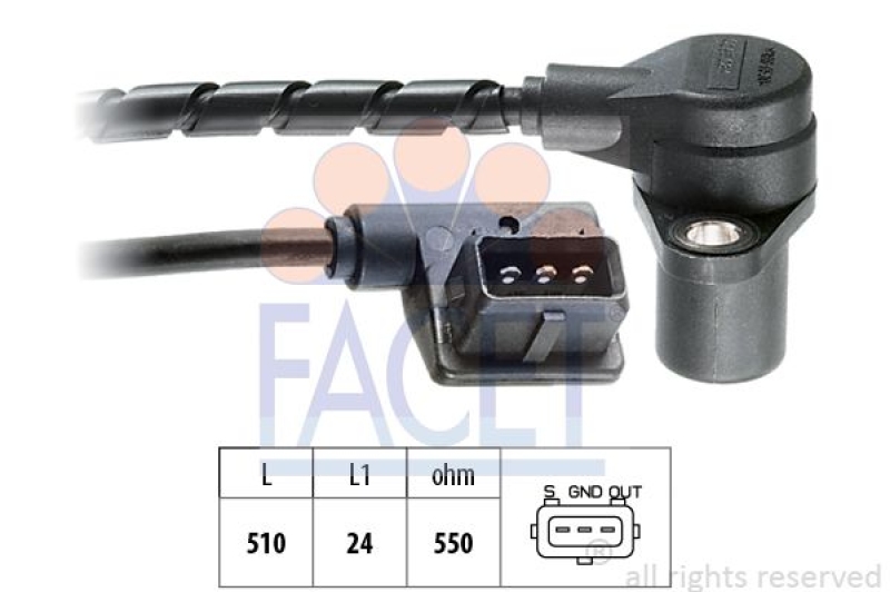 FACET Sensor, crankshaft pulse Made in Italy - OE Equivalent