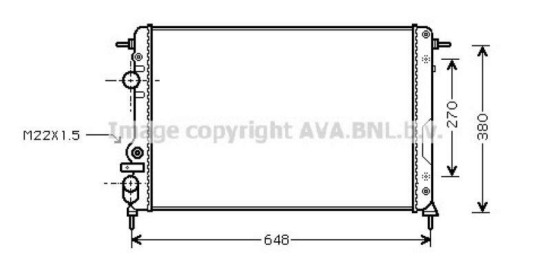 AVA QUALITY COOLING Radiator, engine cooling