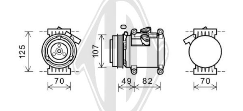 DIEDERICHS Compressor, air conditioning DIEDERICHS Climate