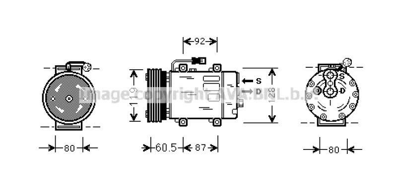 AVA QUALITY COOLING Compressor, air conditioning