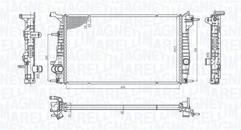 MAGNETI MARELLI Kühler, Motorkühlung