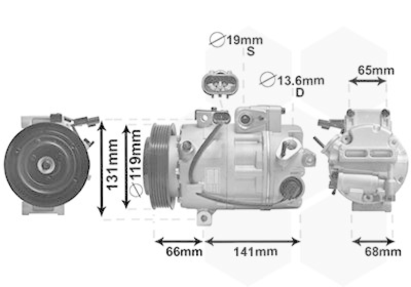 VAN WEZEL Compressor, air conditioning