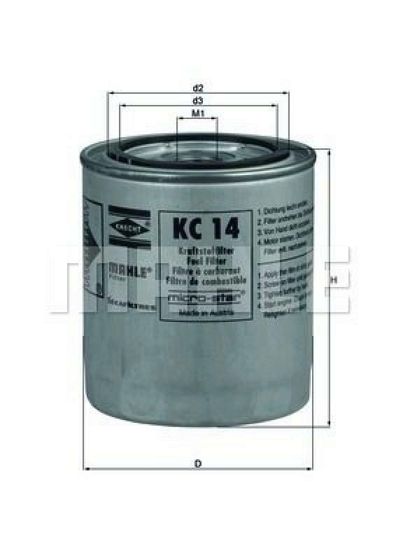 MAHLE ORIGINAL Fuel filter