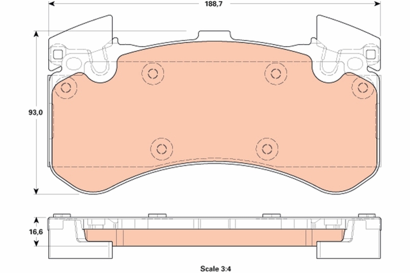 TRW Brake Pad Set, disc brake