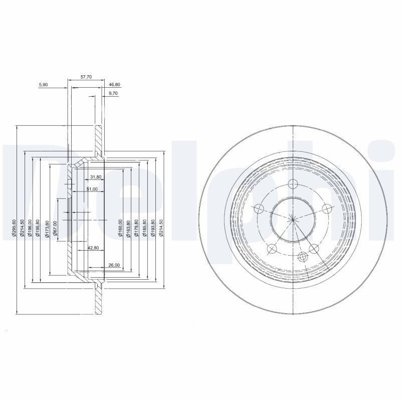 2x DELPHI Bremsscheibe