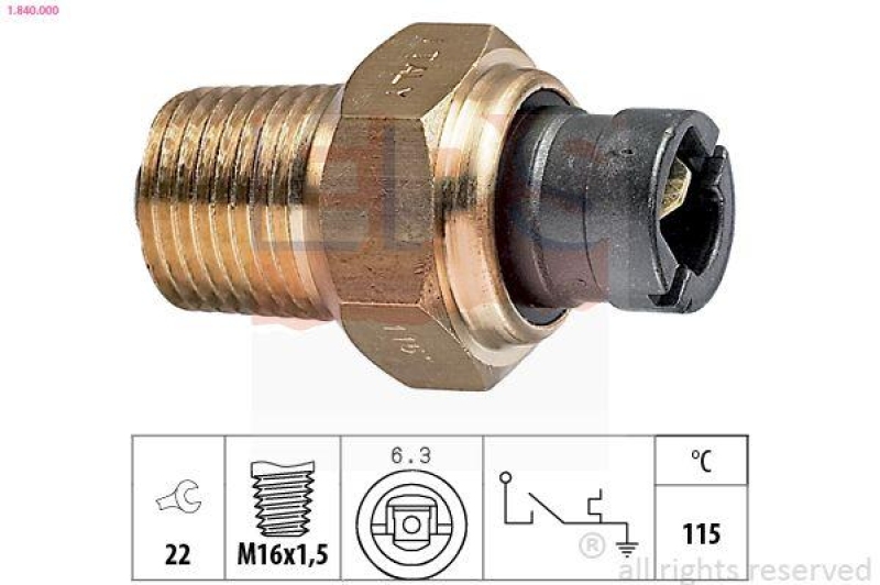 EPS Temperaturschalter, Kühlmittelwarnlampe Made in Italy - OE Equivalent