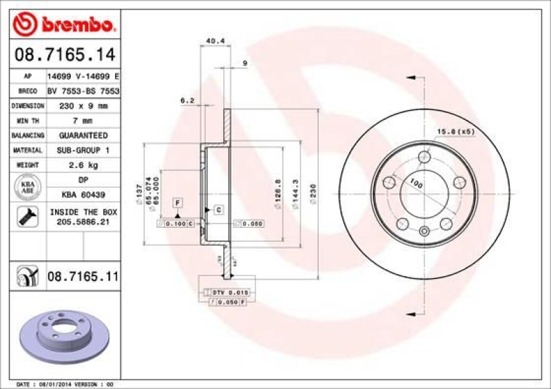 BREMBO BREMSSCHEIBEN + BREMBO BREMSBELÄGE