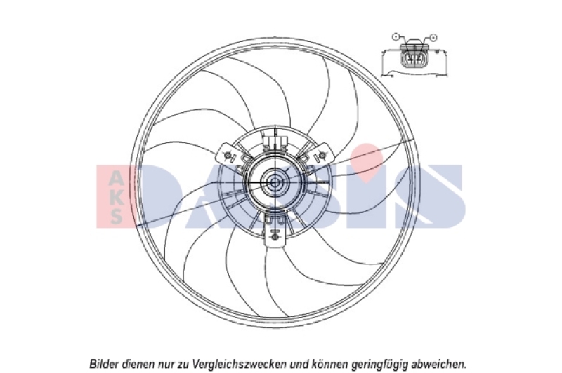 AKS DASIS Lüfter, Motorkühlung