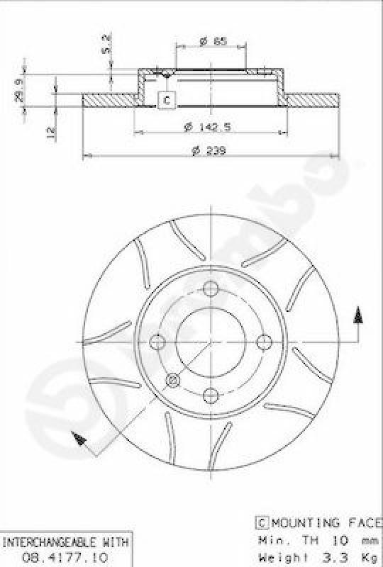 2x BREMBO Bremsscheibe XTRA LINE - Max