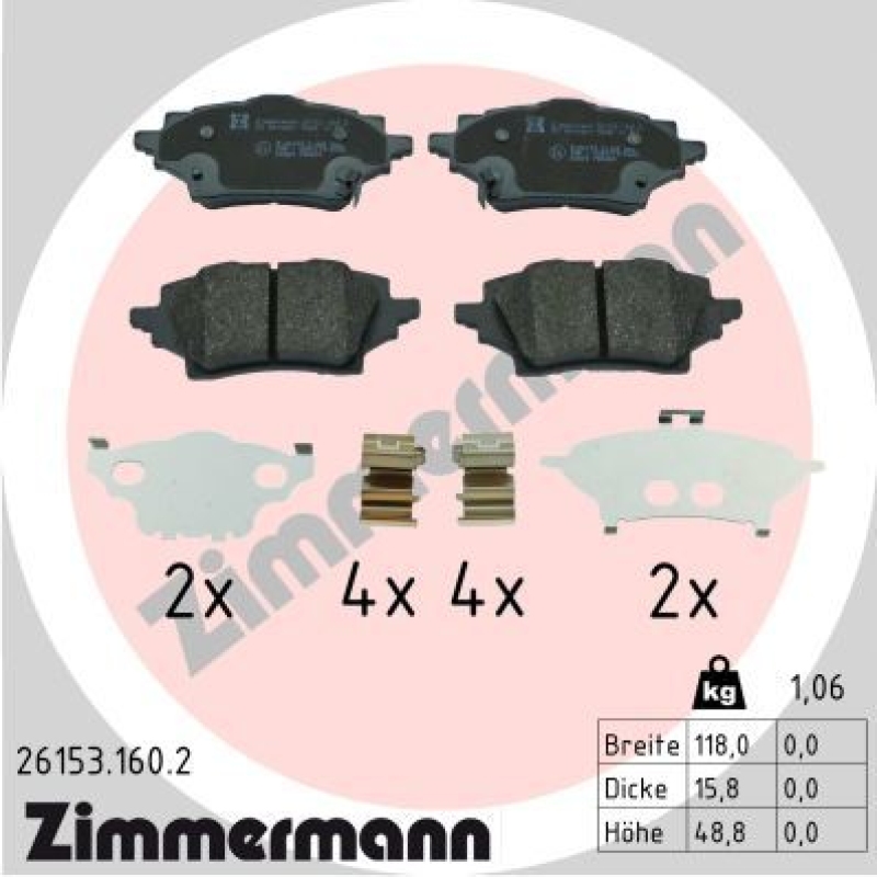 Zimmermann Bremsscheiben + Zimmermann Bremsbeläge