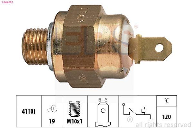 EPS Temperaturschalter, Kühlmittelwarnlampe Made in Italy - OE Equivalent