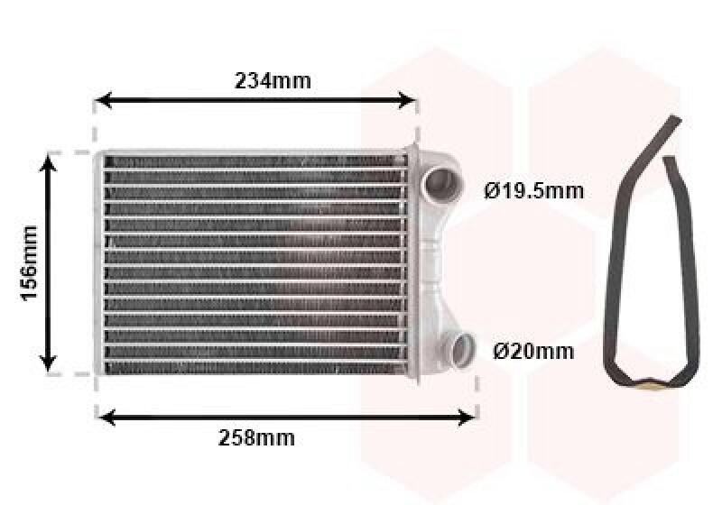 VAN WEZEL Heat Exchanger, interior heating *** IR PLUS ***