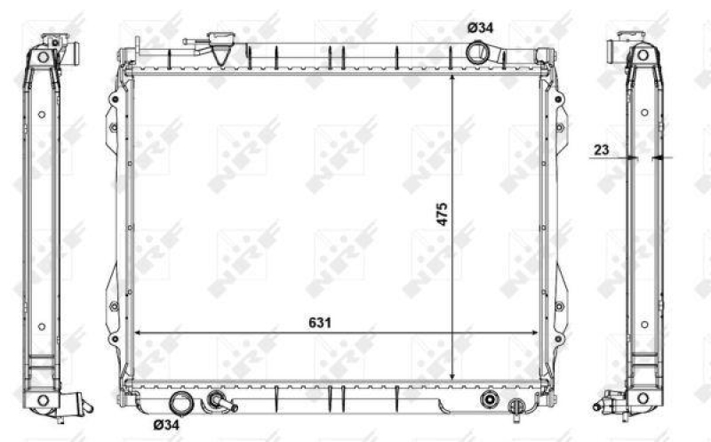 NRF Radiator, engine cooling EASY FIT