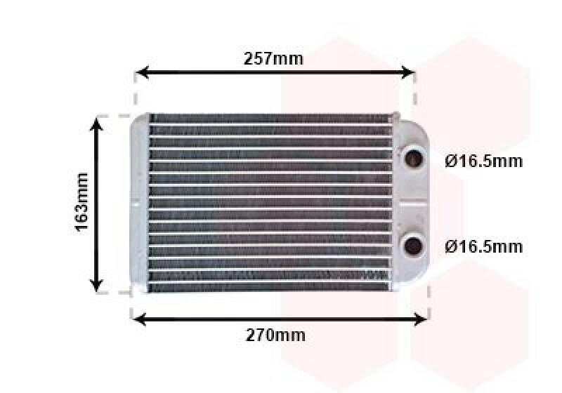 VAN WEZEL Heat Exchanger, interior heating