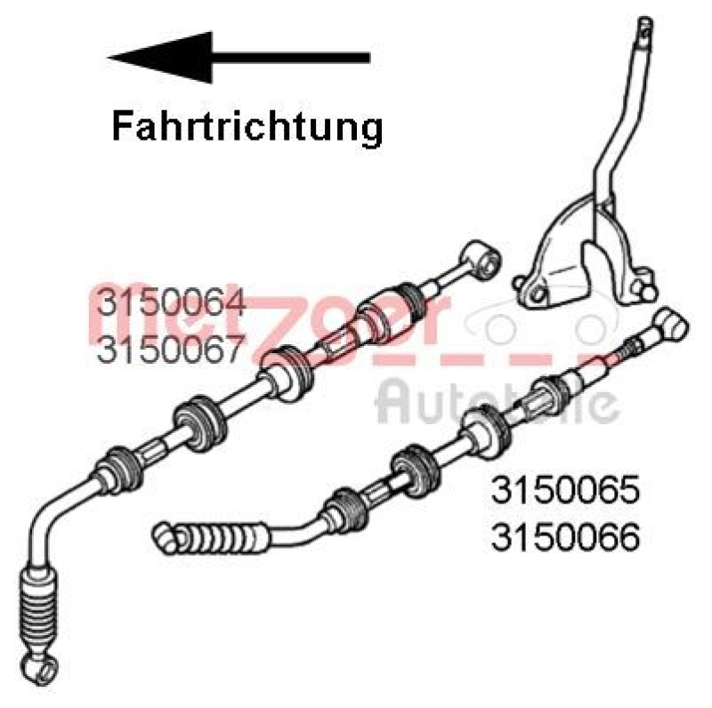 METZGER Seilzug, Schaltgetriebe ORIGINAL ERSATZTEIL