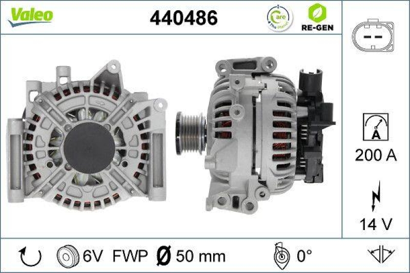 VALEO Alternator VALEO RE-GEN REMANUFACTURED