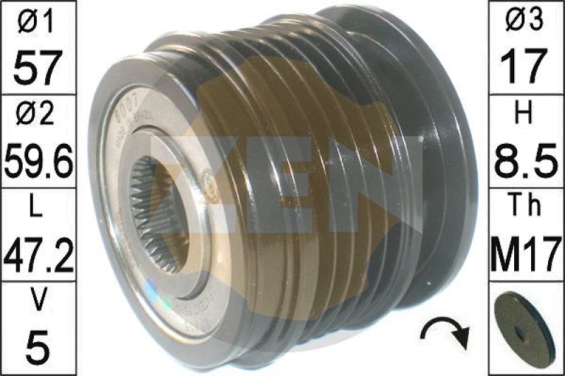 ERA Generatorfreilauf De-coupler alternator pulley