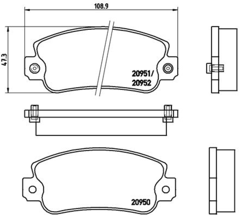 BREMBO Bremsscheiben Ø227mm + Beläge vorne passend für Fiat141 Seat Ibiza 1