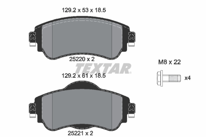 TEXTAR Brake Pad Set, disc brake Q+