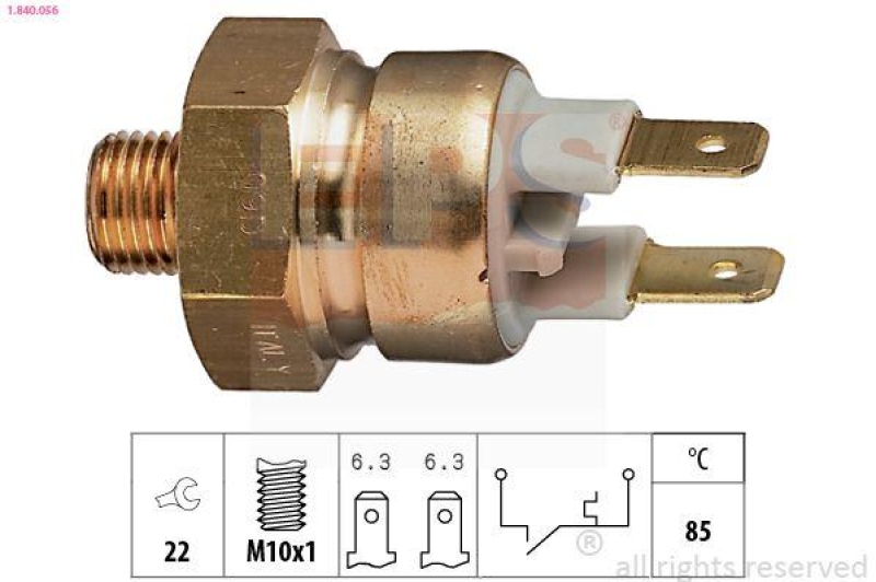 EPS Temperaturschalter, Kühlmittelwarnlampe Made in Italy - OE Equivalent