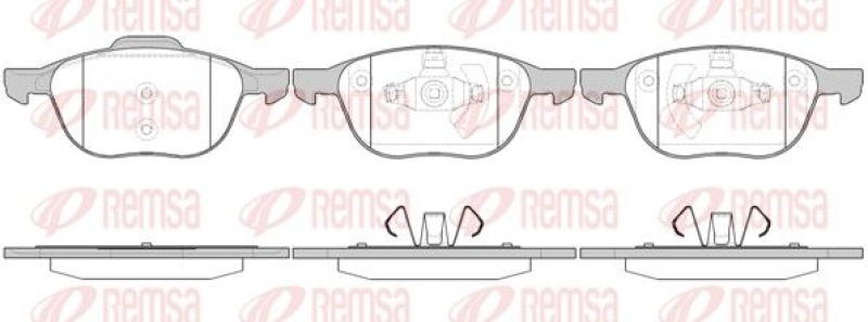 REMSA Brake Pad Set, disc brake