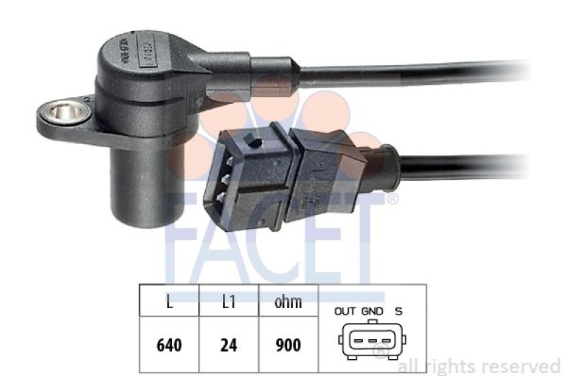 FACET Sensor, crankshaft pulse Made in Italy - OE Equivalent