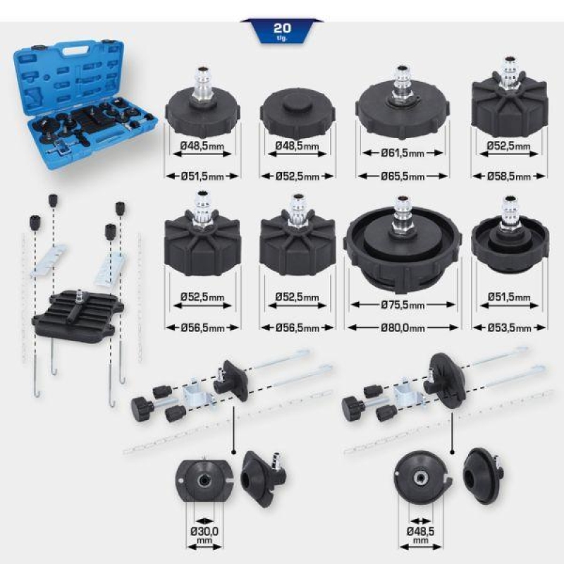 KS TOOLS Entlüfterstutzen-Set