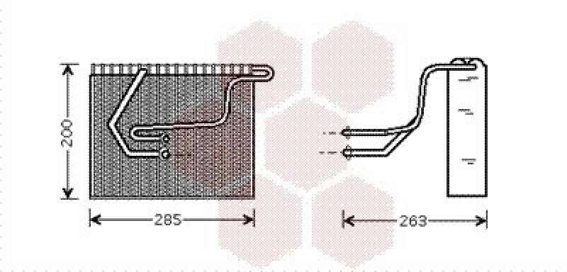 VAN WEZEL Evaporator, air conditioning