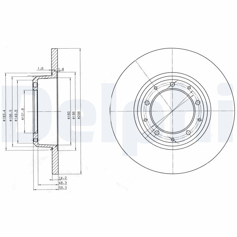 2x DELPHI Bremsscheibe