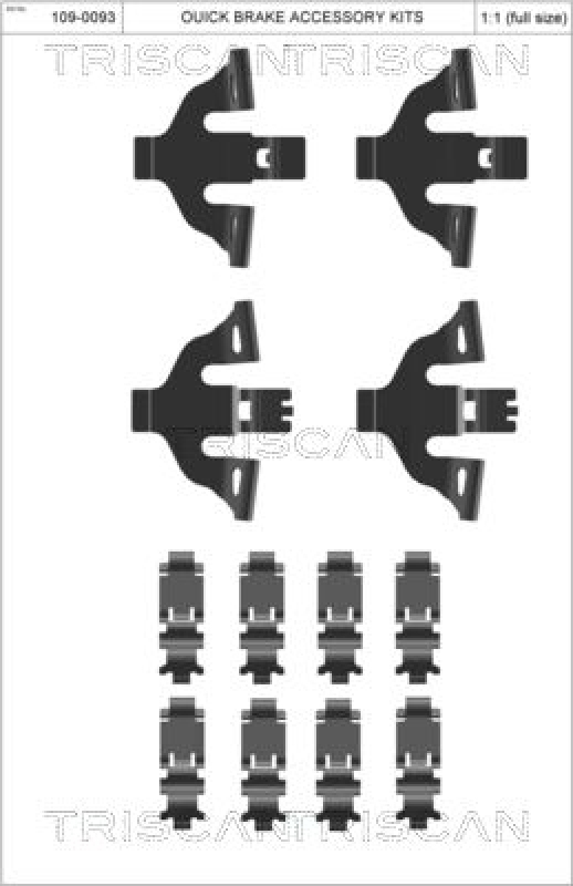 TRISCAN Zubeh&ouml;rsatz, Scheibenbremsbelag
