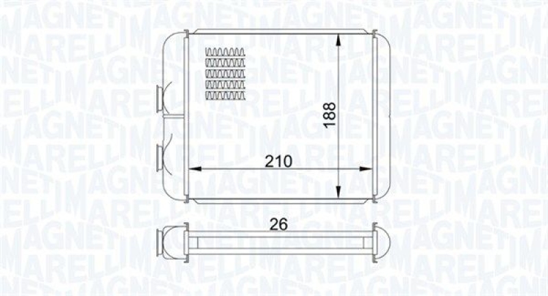 MAGNETI MARELLI Heat Exchanger, interior heating