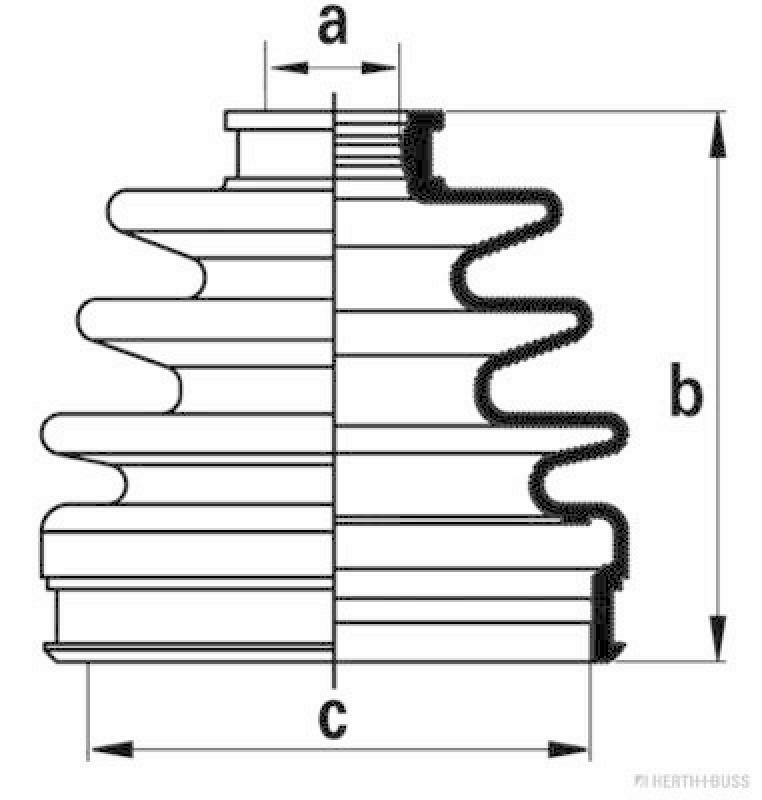 HERTH+BUSS JAKOPARTS Bellow Set, drive shaft