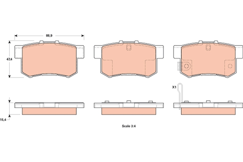 TRW Brake Pad Set, disc brake