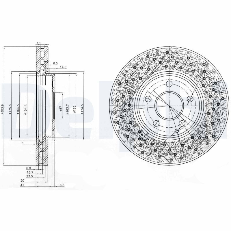 2x DELPHI Bremsscheibe