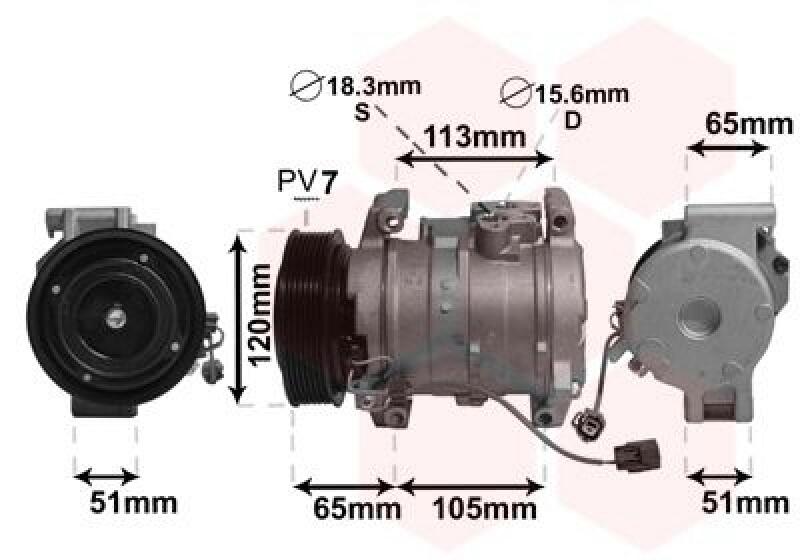 VAN WEZEL Compressor, air conditioning