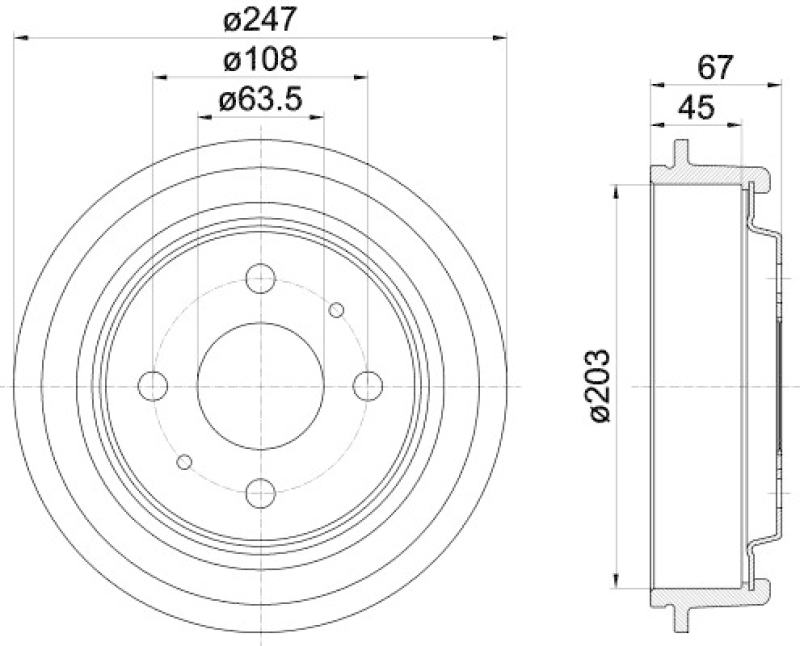 2x TEXTAR Brake Drum