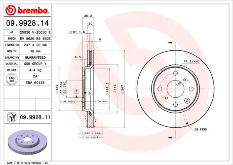 Brembo Bremsscheiben + Brembo Bremsbeläge