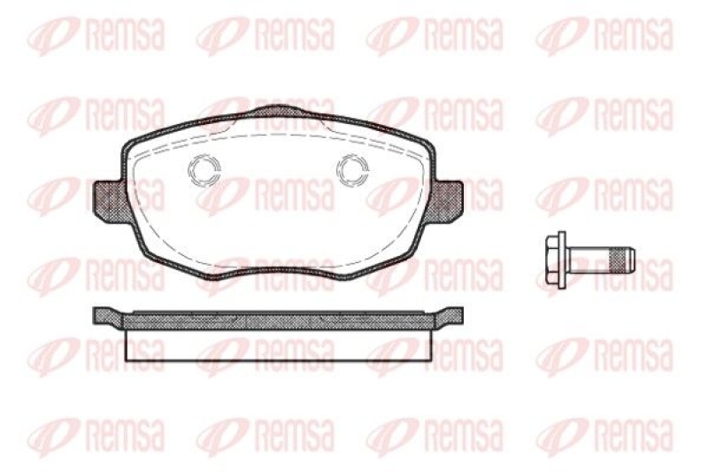 REMSA Brake Pad Set, disc brake