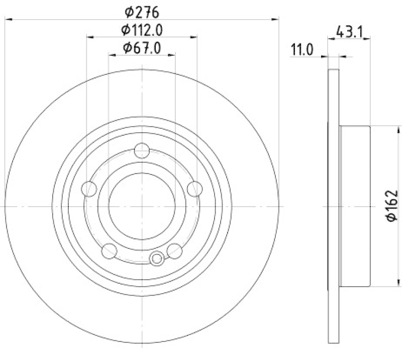 2x MINTEX Brake Disc