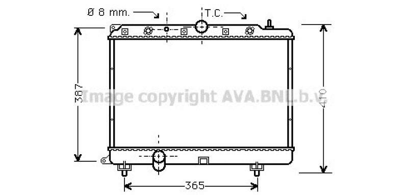 AVA QUALITY COOLING Radiator, engine cooling