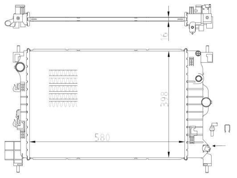 NRF Radiator, engine cooling